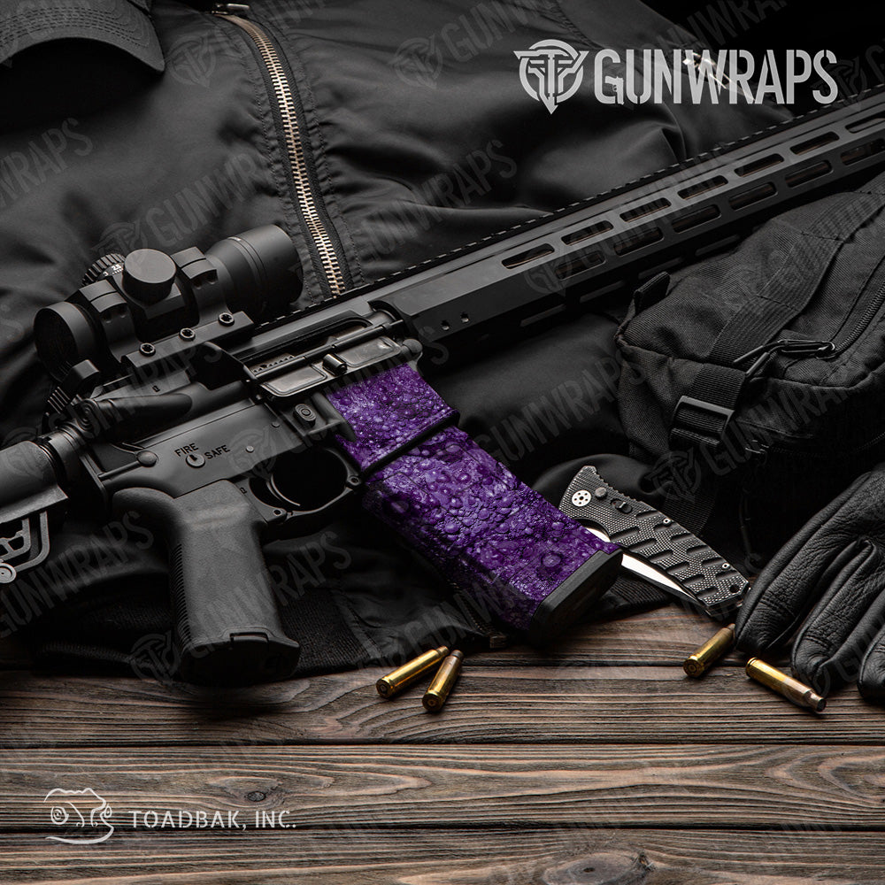 AR 15 Mag & Mag Well Toadaflage Purple Camo Gun Skin Vinyl Wrap