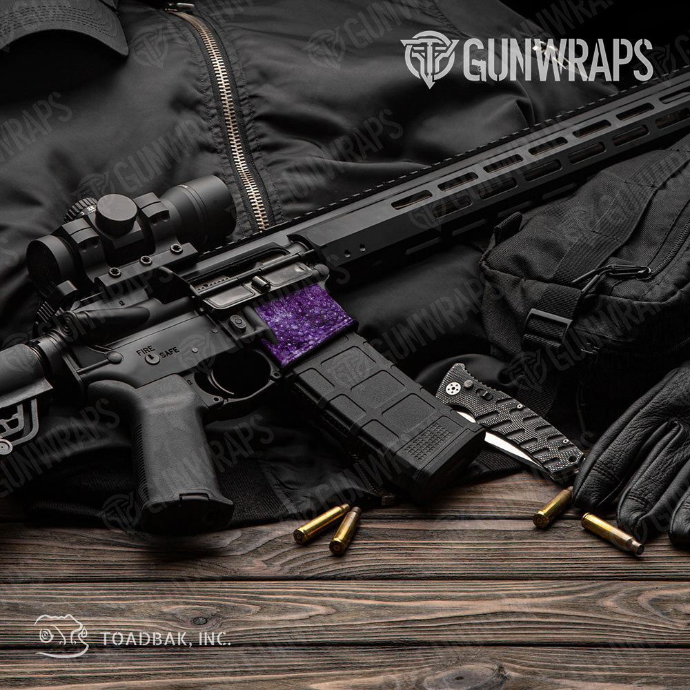 AR 15 Mag Well Toadaflage Purple Camo Gun Skin Vinyl Wrap