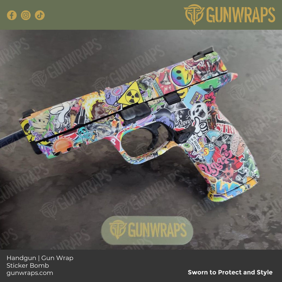 handgun with graffiti skin
