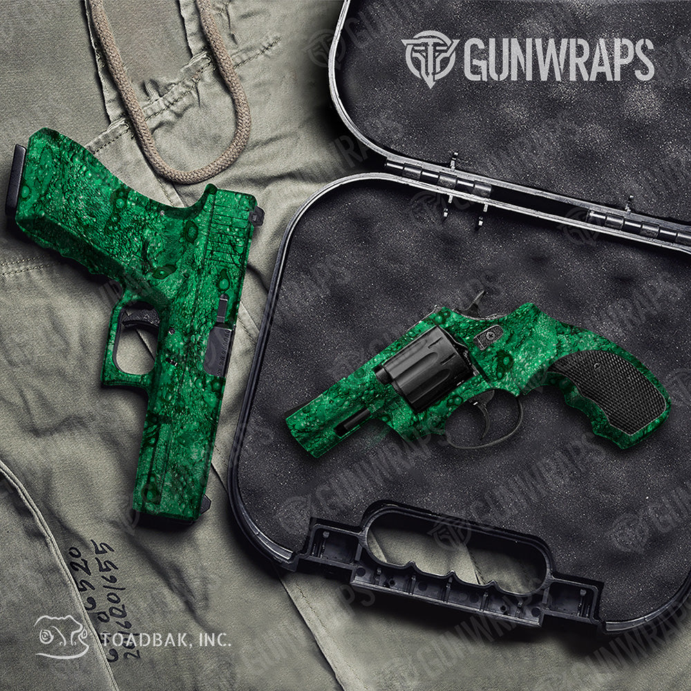 Pistol & Revolver Toadaflage Green Camo Gun Skin Vinyl Wrap