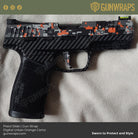 pistol slide orange camo