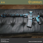 AR-15 Skull Cyan Skin