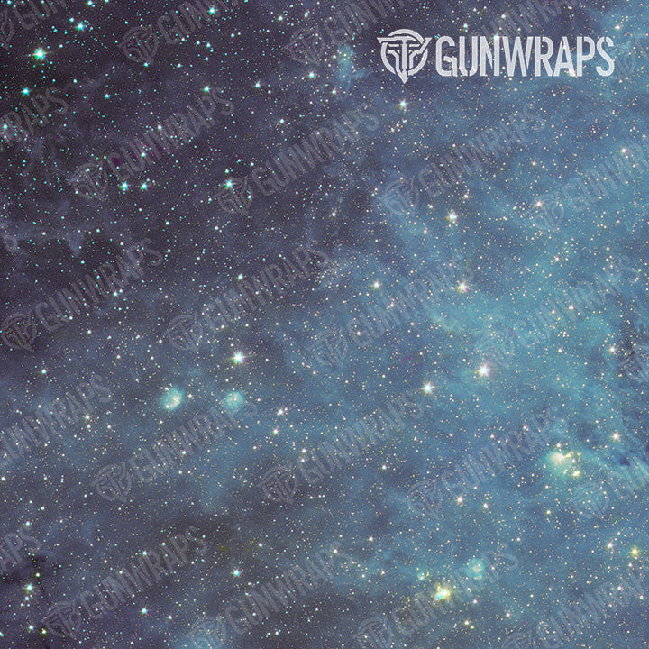 AR 15 Galaxy Blue Nebula Gun Skin Pattern