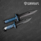 Galaxy Light Blue Knife Gear Skin Vinyl Wrap