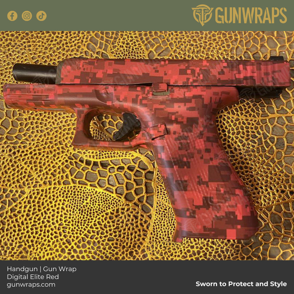 Digital Elite Red Handgun Gun Skin