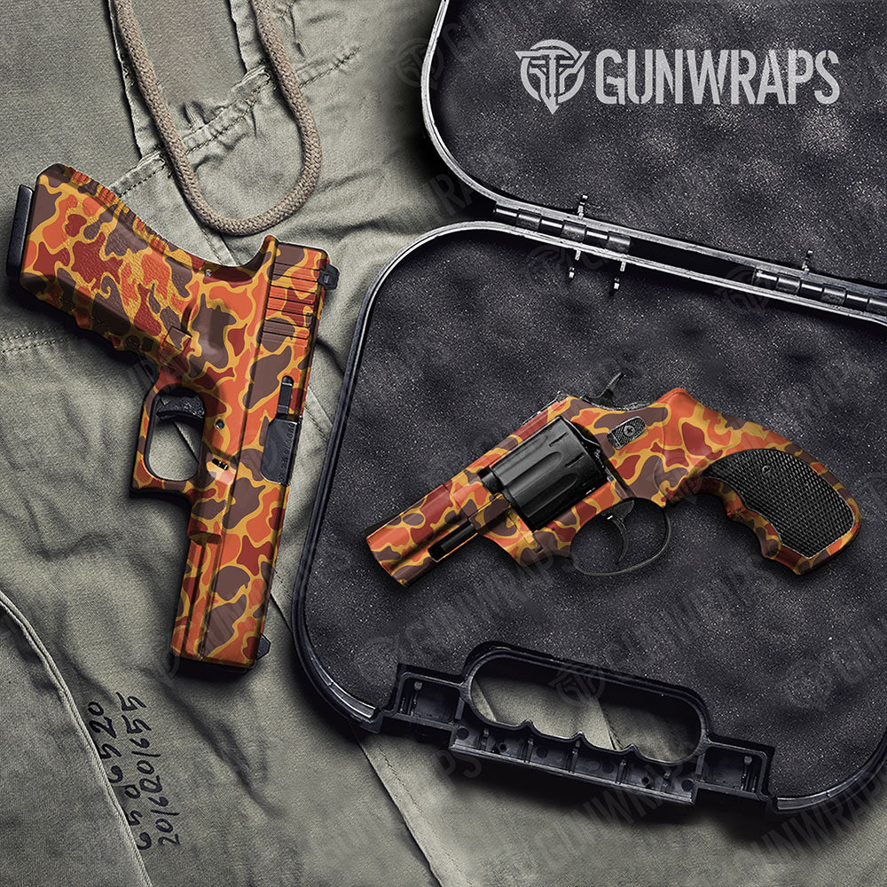 Old School Duck Autumn Gun Skin Vinyl Wrap