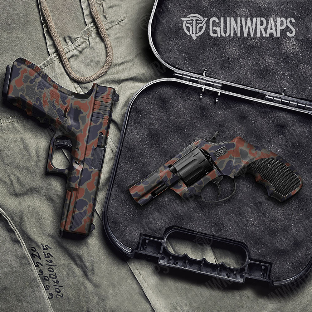 Old School Duck Blue Copper Gun Skin Vinyl Wrap