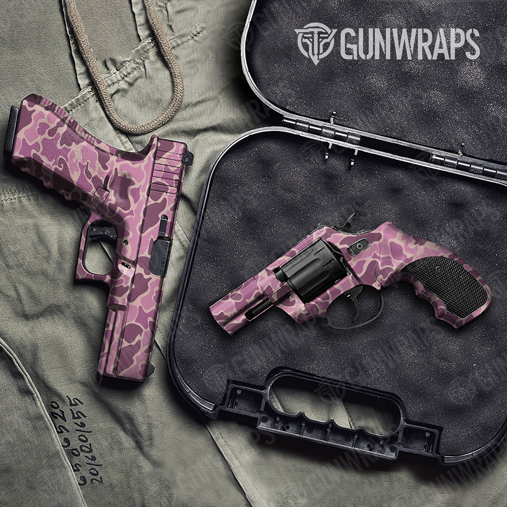 Old School Duck Floral Gun Skin Vinyl Wrap