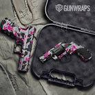 Old School Duck Magenta Tiger Gun Skin Vinyl Wrap