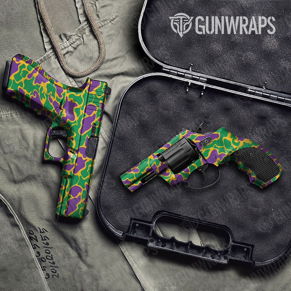 Old School Duck Mardi Gras Gun Skin Vinyl Wrap
