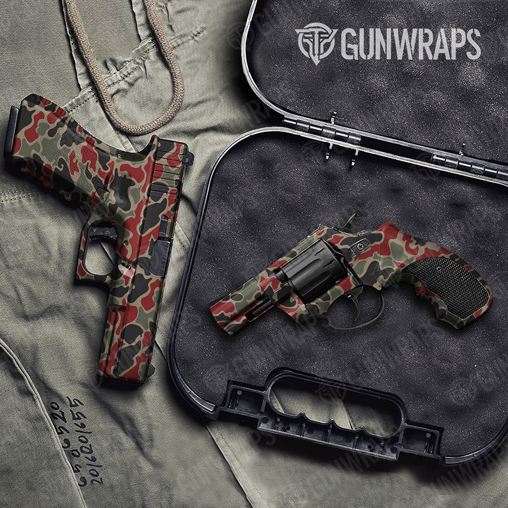 Old School Duck Militant Red Gun Skin Vinyl Wrap