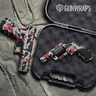Old School Duck Red Tiger Gun Skin Vinyl Wrap