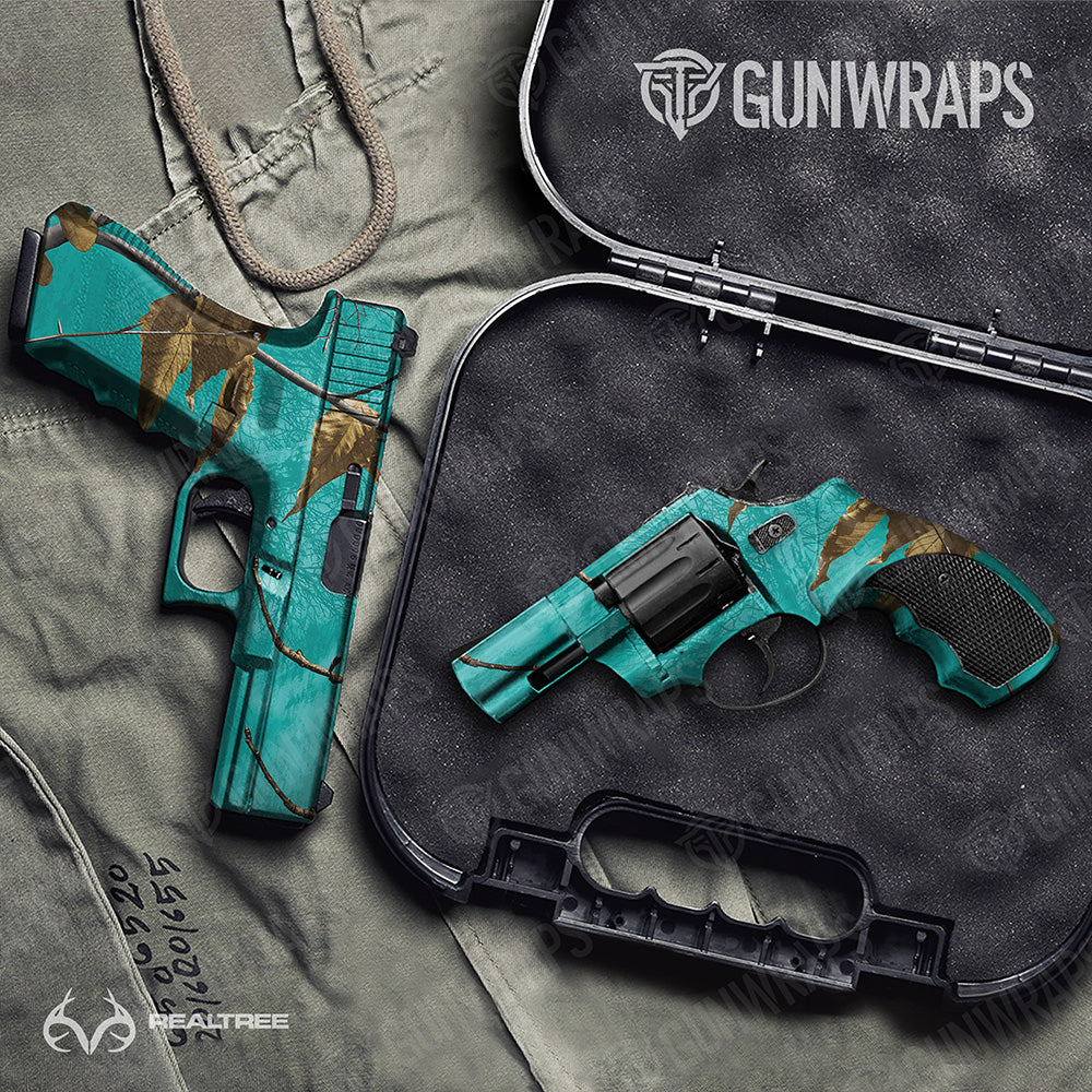 Handgun Realtree XTRA Colors Tiffany Blue Camo Gun Skin Vinyl Wrap