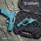 Pistol & Revolver Realtree WAV3 Light Blue Camo Gun Skin Vinyl Wrap