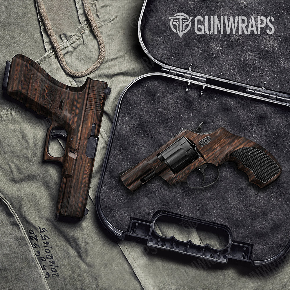 Woodgrain Atlanta Gun Skin Vinyl Wrap