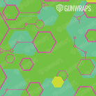 Pistol & Revolver Hex DNA Magenta Lime Gun Skin Pattern