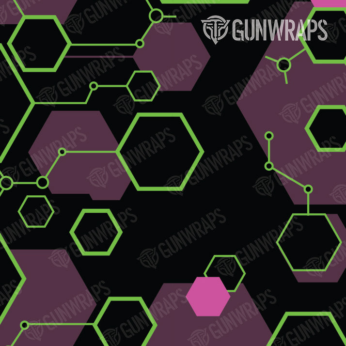 Universal Sheet Hex DNA Neon Night Gun Skin Pattern