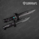 Hex DNA Tiffany Blue Knife Gear Skin Vinyl Wrap