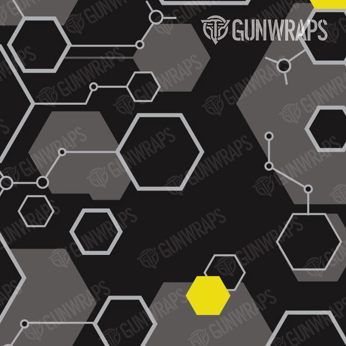 Universal Sheet Hex DNA Yellow Gun Skin Pattern