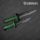 Knife Hex Electric Green Pattern