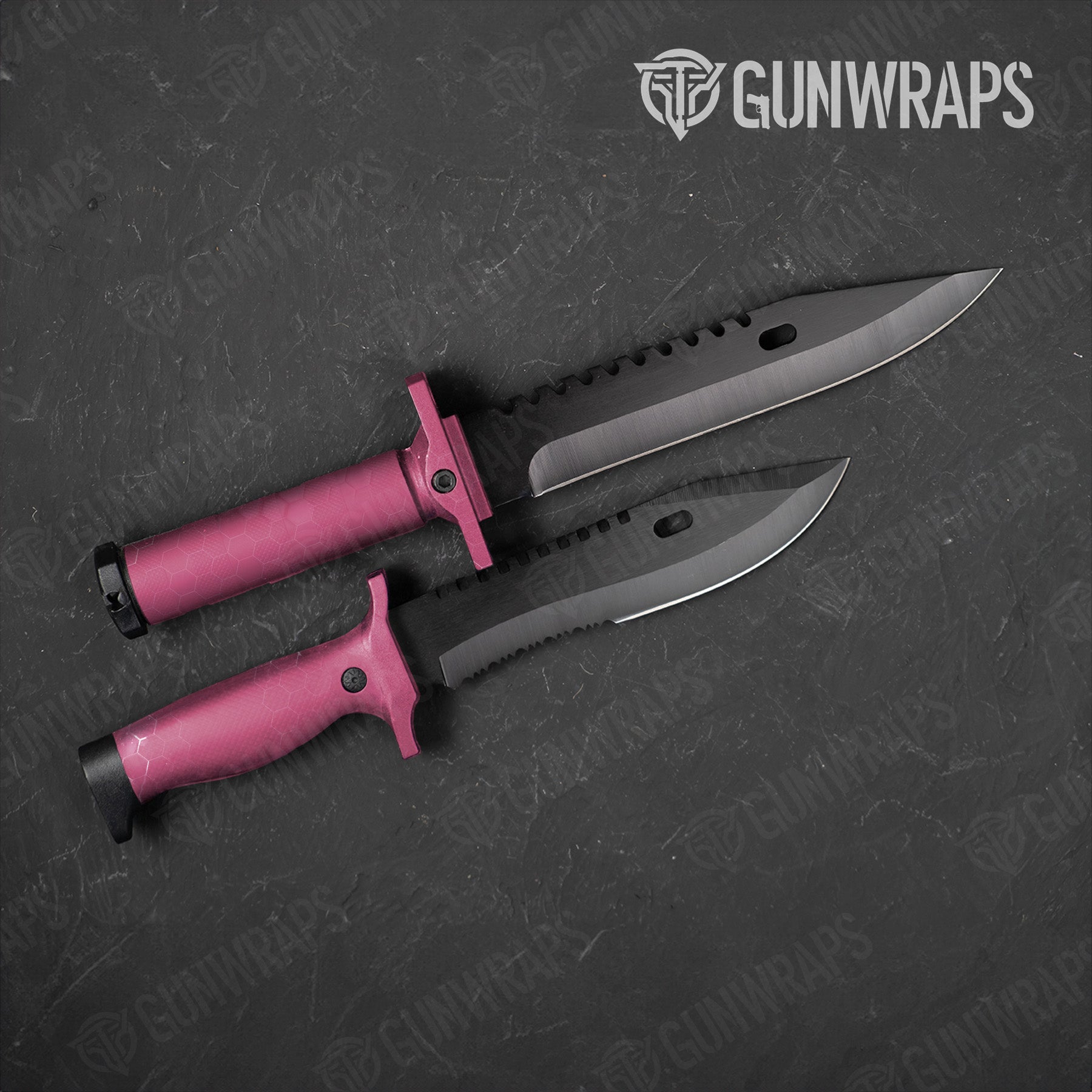 Knife Hex Electric Pink Pattern