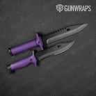 Knife Hex Electric Purple Pattern