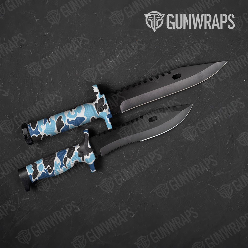 Old School Duck Baby Blue Gun Skin Vinyl Wrap