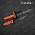 Old School Duck Elite Orange Gun Skin Vinyl Wrap