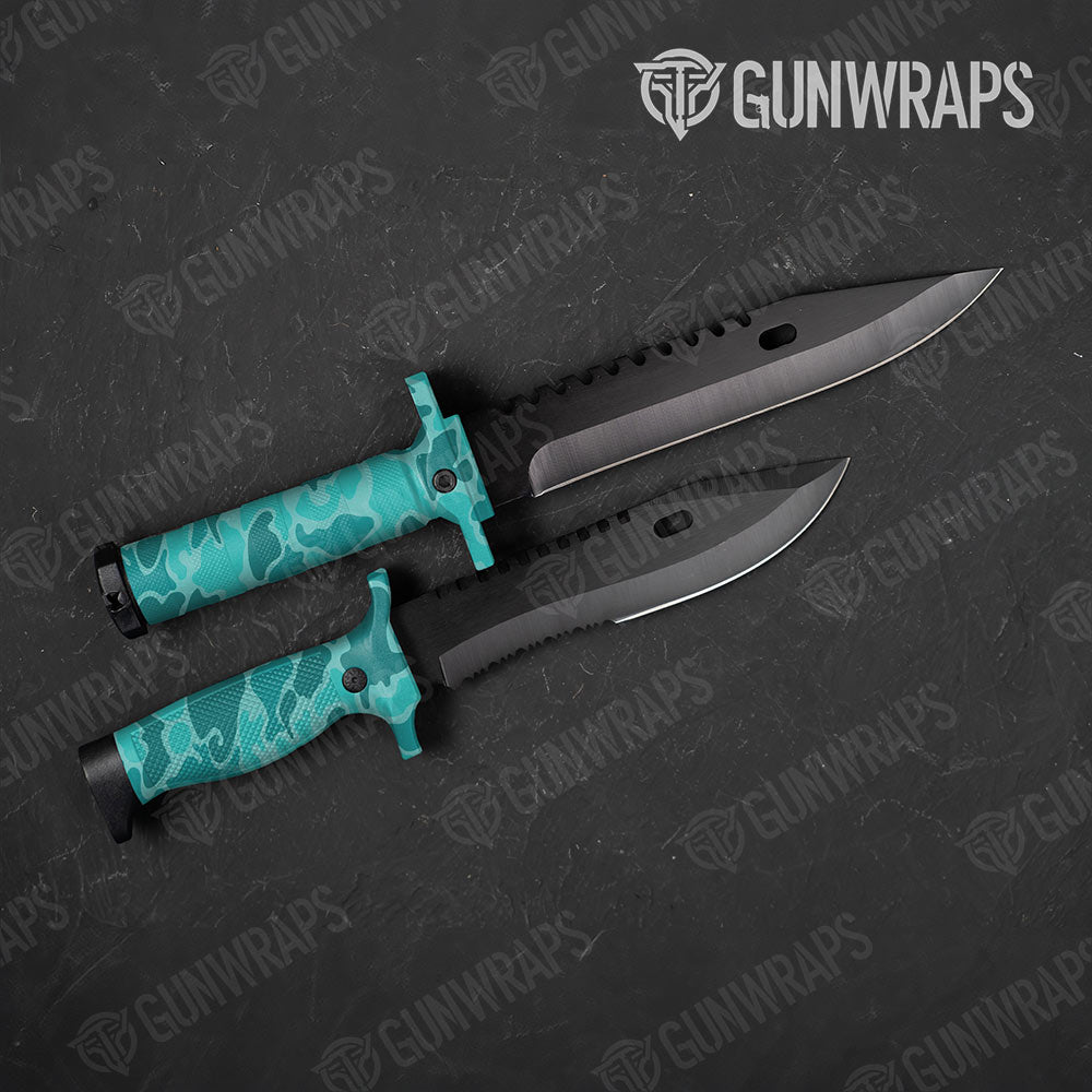 Old School Duck Elite Tiffany Blue Gun Skin Vinyl Wrap