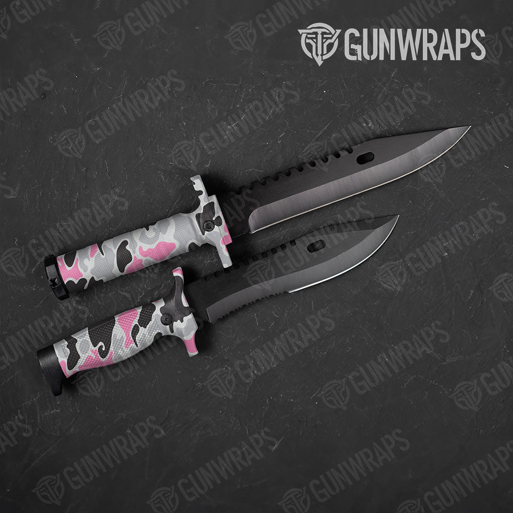 Old School Duck Pink Tiger Gun Skin Vinyl Wrap
