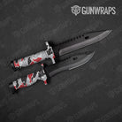 Old School Duck Red Tiger Gun Skin Vinyl Wrap