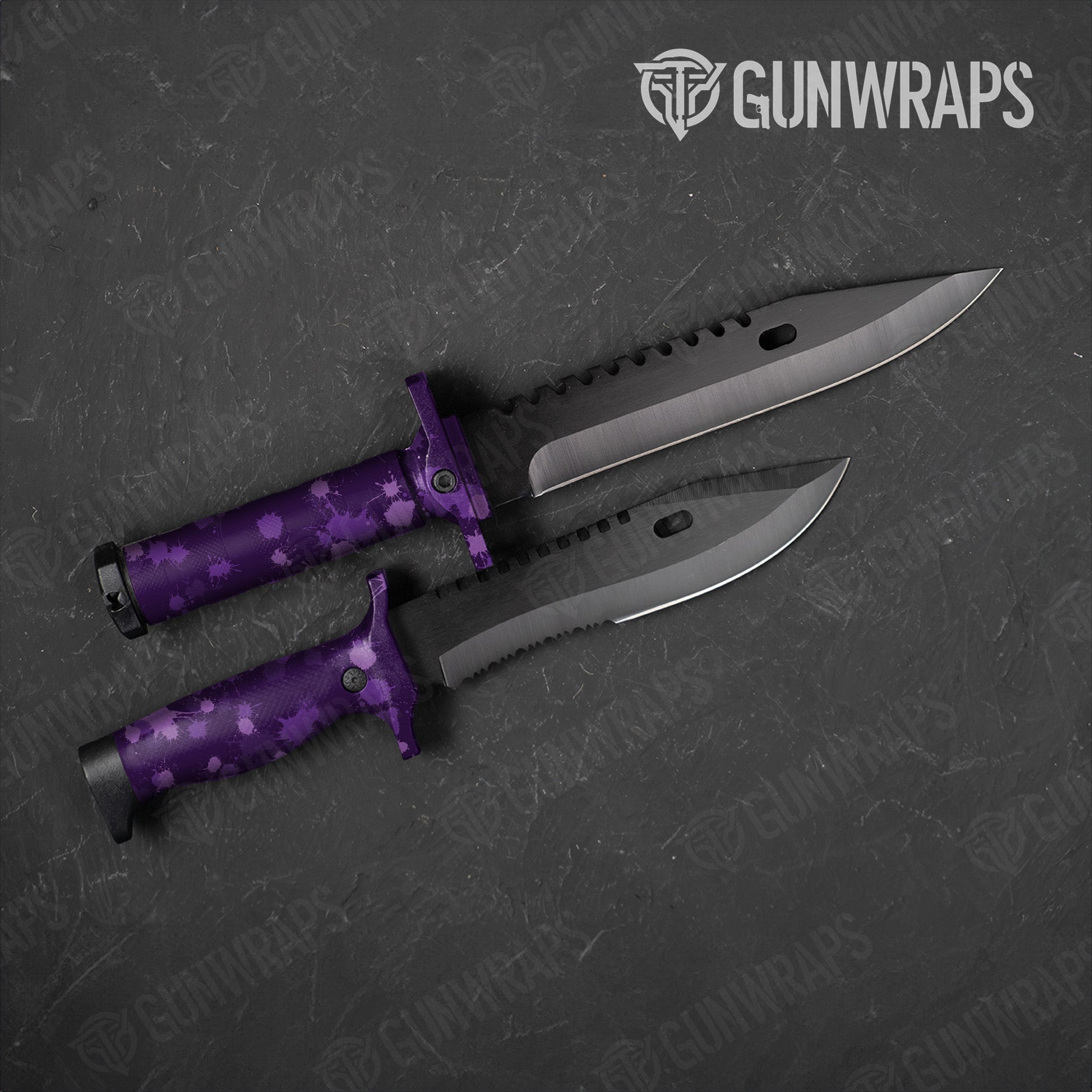 Knife Paintball Elite Purple Gear Skin Vinyl Wrap