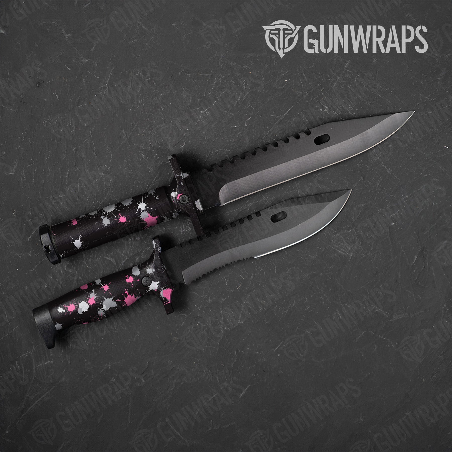 Knife Paintball Pink Tiger Gear Skin Vinyl Wrap