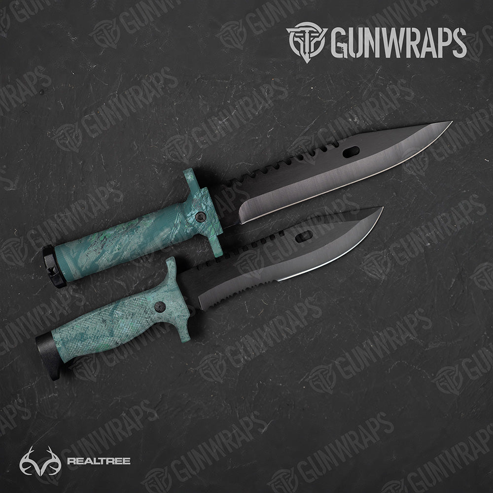Knife Realtree Aspect Sea Glass Camo Gear Skin Vinyl Wrap