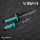 Knife Realtree Fishing Tiffany Blue Camo Gear Skin Vinyl Wrap