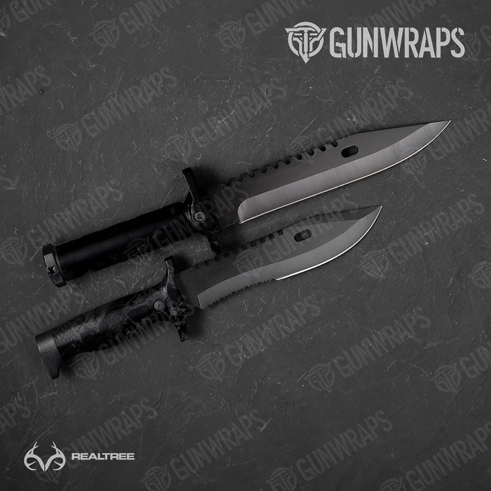 Knife Realtree WAV3 Black Camo Gun Skin Vinyl Wrap