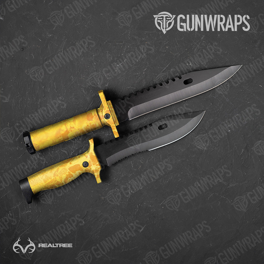 Knife Realtree WAV3 Sunflower Camo Gun Skin Vinyl Wrap