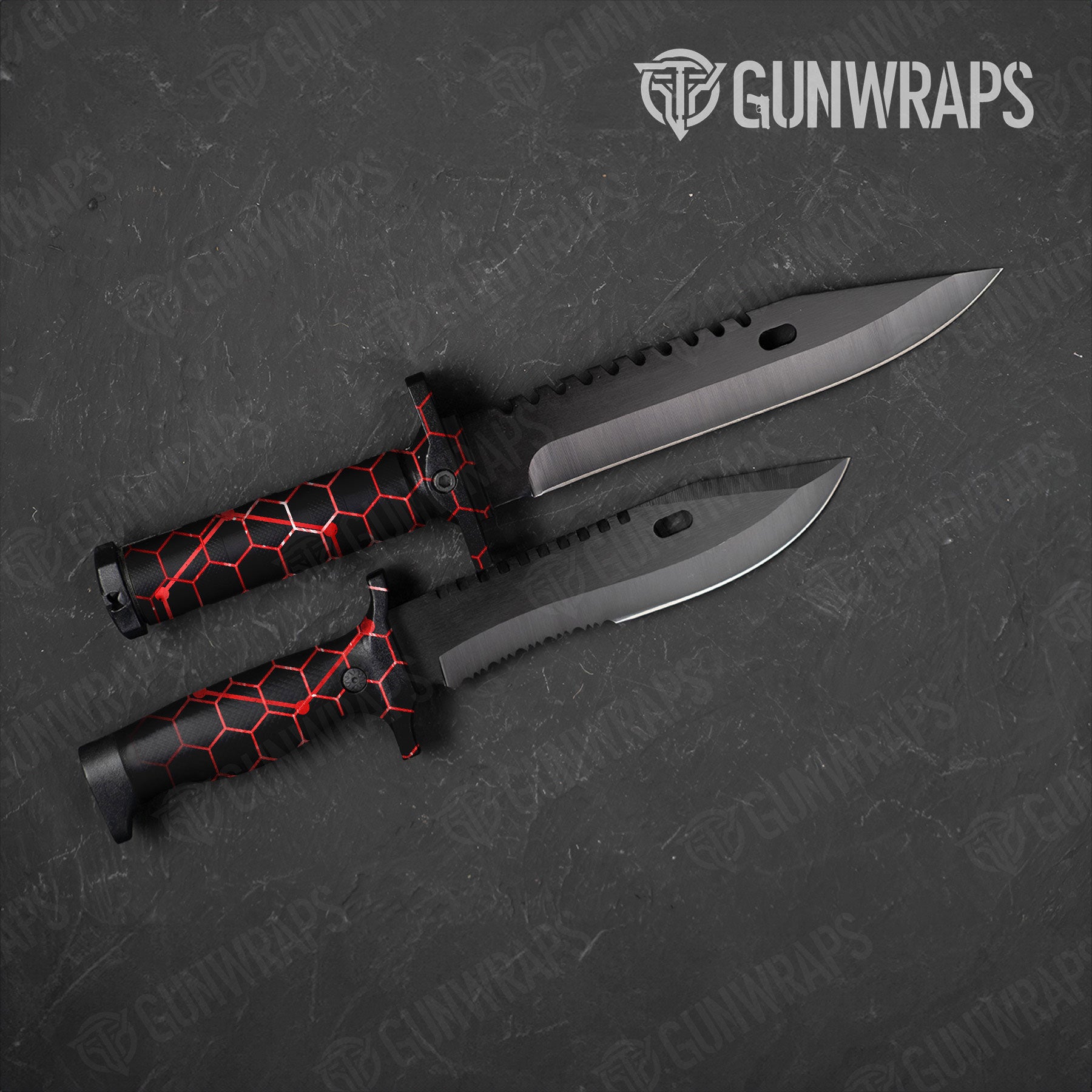 Vivid Hex Red Gun Skin Vinyl Wrap