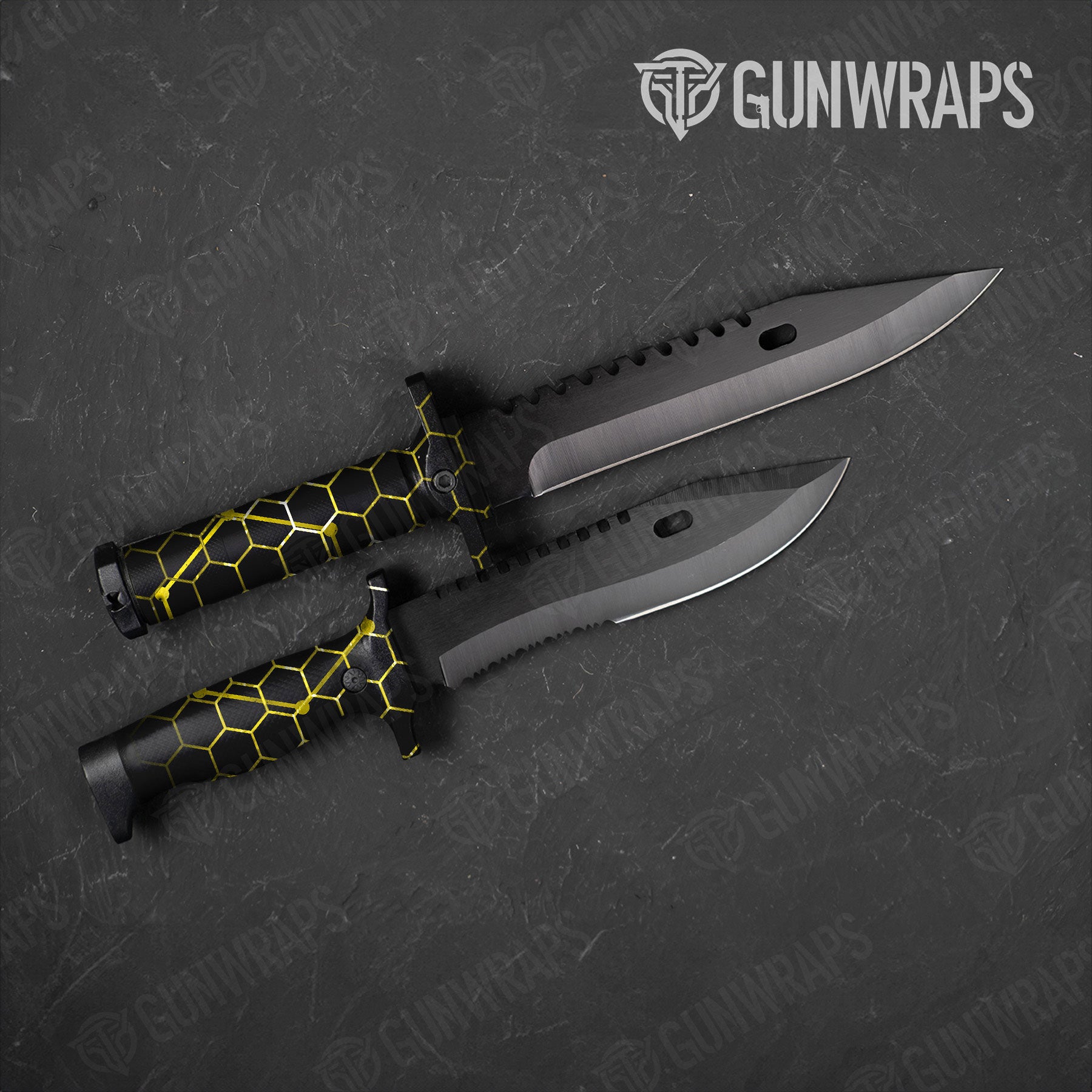 Vivid Hex Yellow Gun Skin Vinyl Wrap