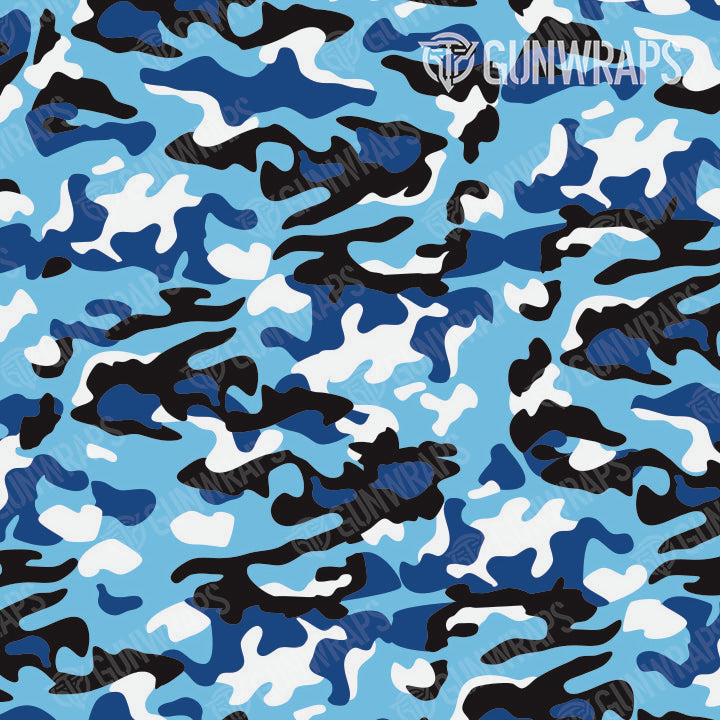 Rifle Classic Baby Blue Camo Gun Skin Pattern