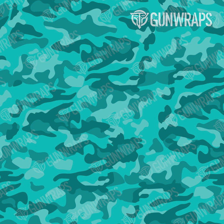 AR 15 Classic Elite Tiffany Blue Camo Gun Skin Pattern