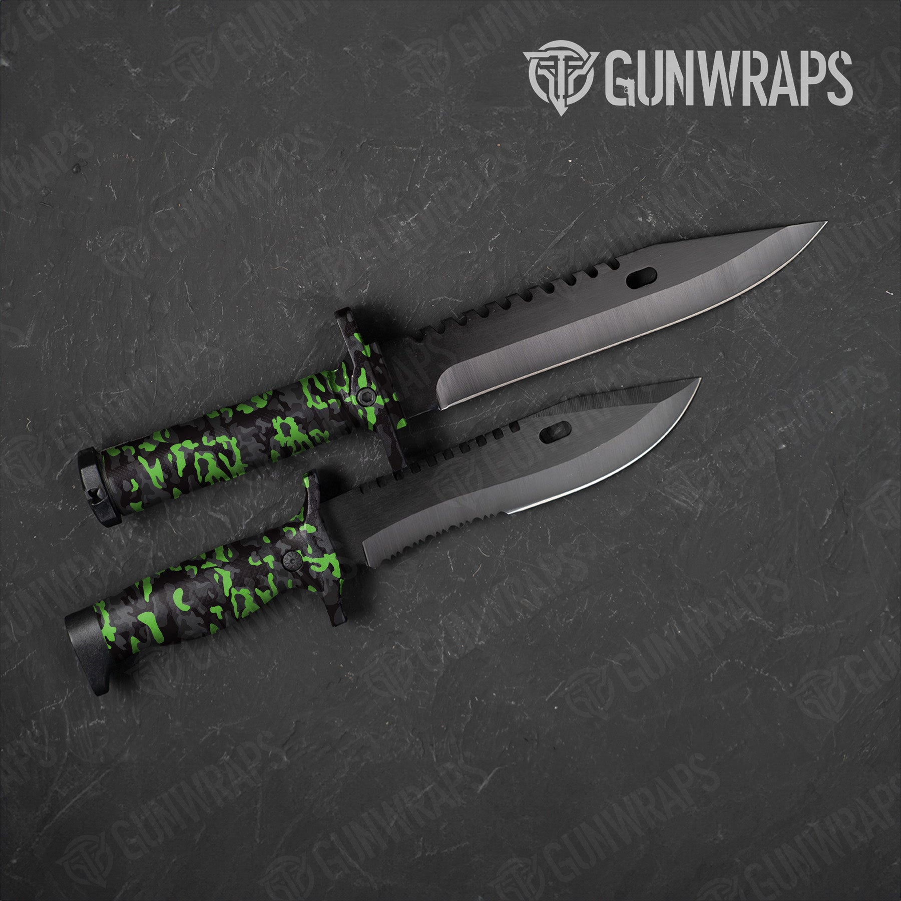 Classic Metro Green Camo Knife Gear Skin Vinyl Wrap