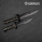 Classic Militant Charcoal Camo Knife Gear Skin Vinyl Wrap