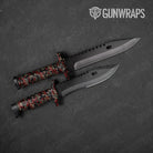 Classic Militant Red Camo Knife Gear Skin Vinyl Wrap