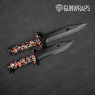 Classic Orange Tiger Camo Knife Gear Skin Vinyl Wrap