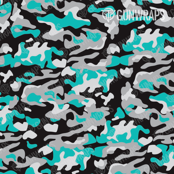 AR 15 Mag & Mag Well Classic Tiffany Blue Tiger Camo Gun Skin Pattern