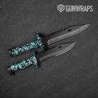 Classic Tiffany Blue Tiger Camo Knife Gear Skin Vinyl Wrap