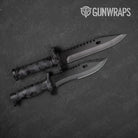 Cumulus Elite Black Camo Knife Gear Skin Vinyl Wrap
