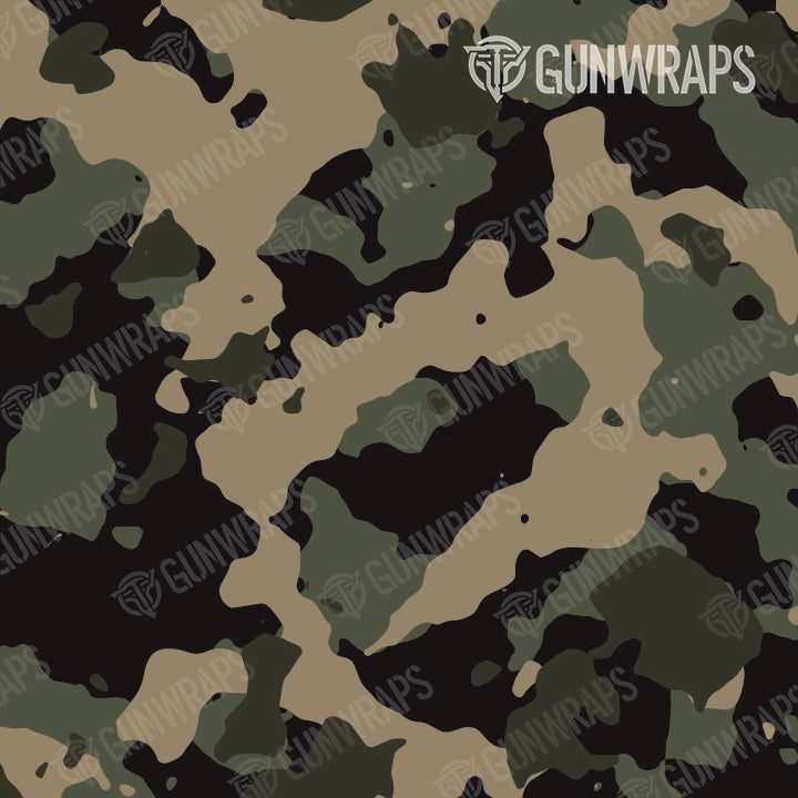 AR 15 Cumulus Militant Green Camo Gun Skin Pattern