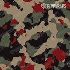 AR 15 Mag & Mag Well Cumulus Militant Red Camo Gun Skin Pattern